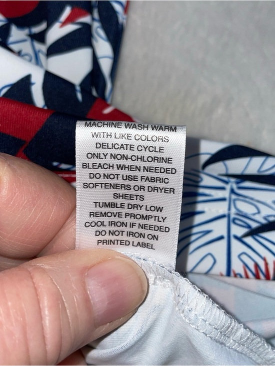 Roundtree & Yorke Performance Polo Shirt Mens Size 2XB Red White & Blue Tropical - Picture 6 of 10